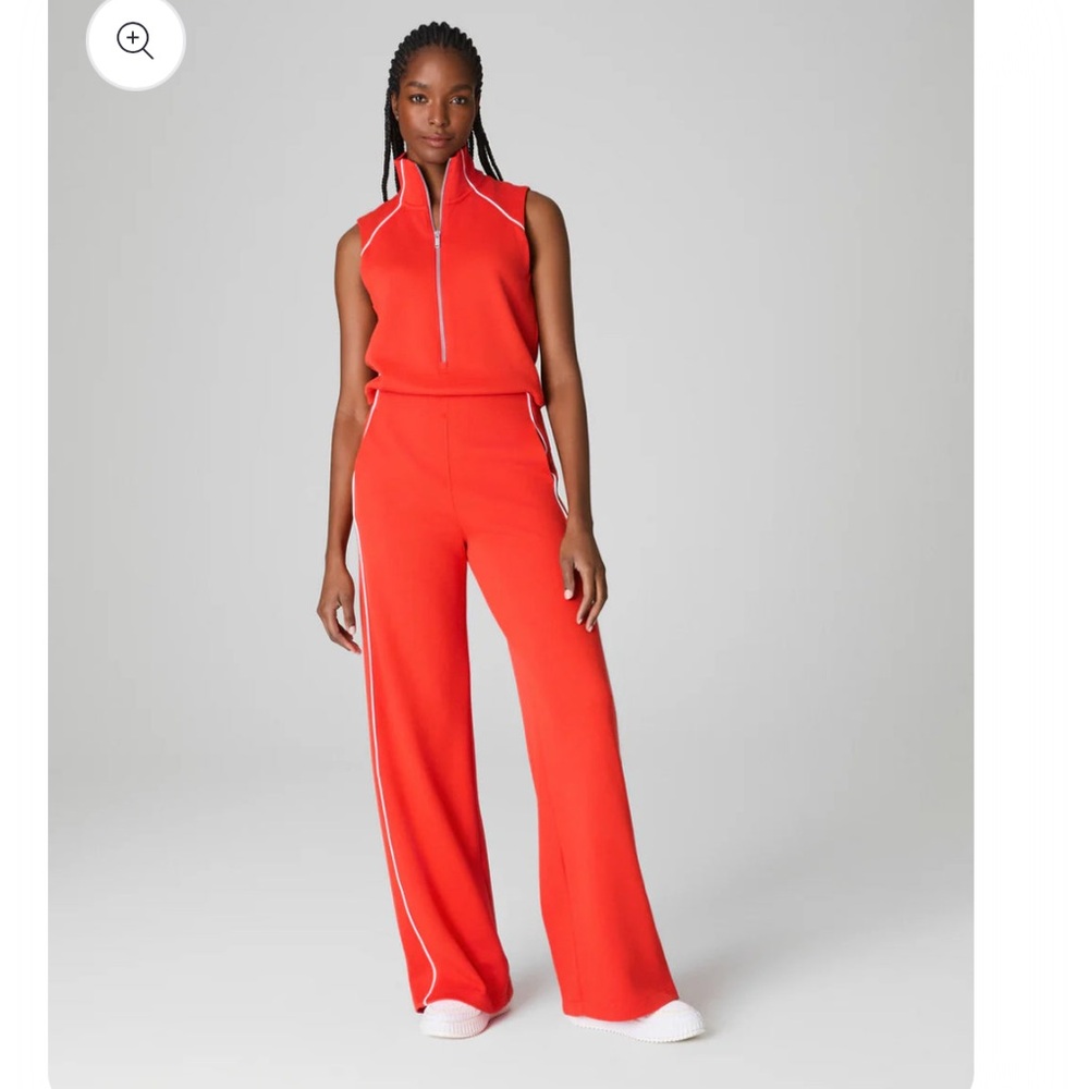 SPANX AirEssentials sleeveless mockneck Jumpsuit in Poppy